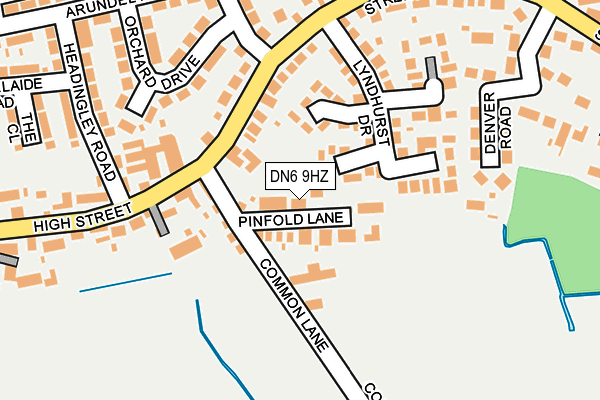 DN6 9HZ map - OS OpenMap – Local (Ordnance Survey)