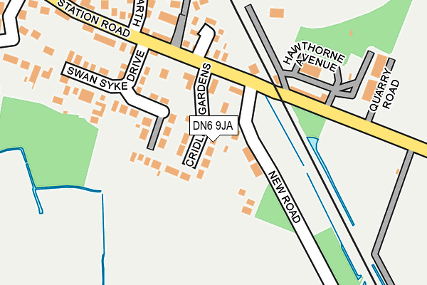 DN6 9JA map - OS OpenMap – Local (Ordnance Survey)