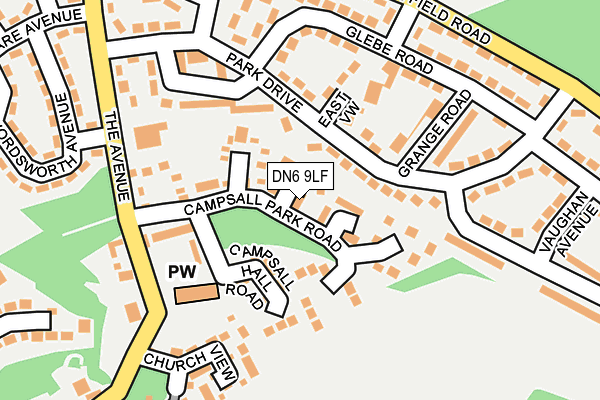 DN6 9LF map - OS OpenMap – Local (Ordnance Survey)