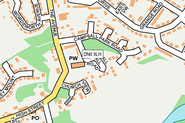 DN6 9LH map - OS OpenMap – Local (Ordnance Survey)