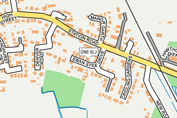 DN6 9LJ map - OS OpenMap – Local (Ordnance Survey)