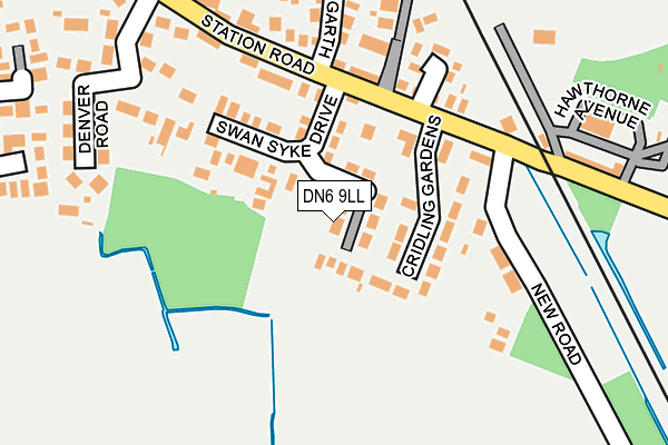 DN6 9LL map - OS OpenMap – Local (Ordnance Survey)
