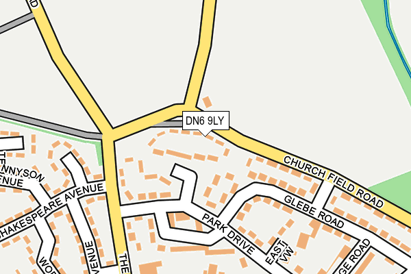 DN6 9LY map - OS OpenMap – Local (Ordnance Survey)