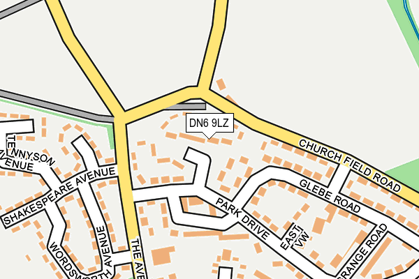DN6 9LZ map - OS OpenMap – Local (Ordnance Survey)