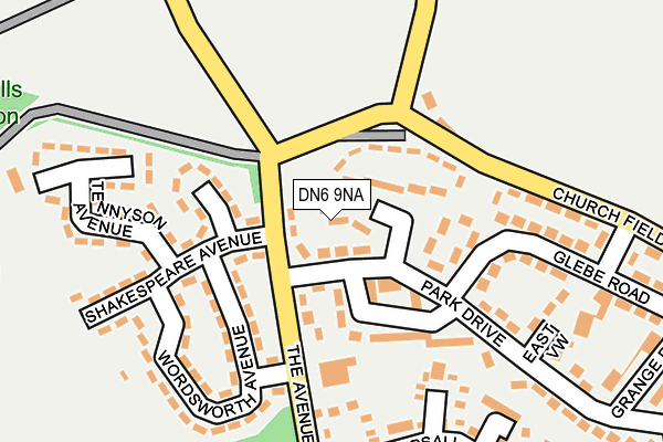 DN6 9NA map - OS OpenMap – Local (Ordnance Survey)