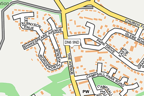 DN6 9ND map - OS OpenMap – Local (Ordnance Survey)