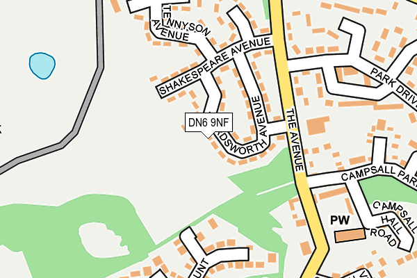 DN6 9NF map - OS OpenMap – Local (Ordnance Survey)
