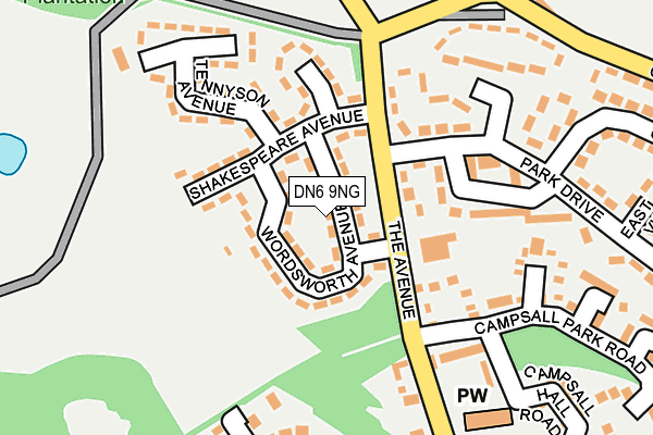 DN6 9NG map - OS OpenMap – Local (Ordnance Survey)