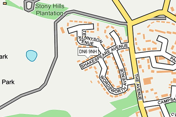 DN6 9NH map - OS OpenMap – Local (Ordnance Survey)