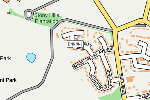 DN6 9NJ map - OS OpenMap – Local (Ordnance Survey)