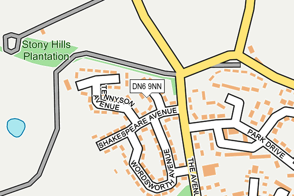 DN6 9NN map - OS OpenMap – Local (Ordnance Survey)