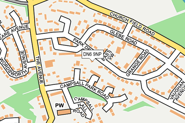 DN6 9NP map - OS OpenMap – Local (Ordnance Survey)