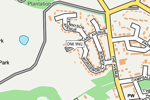 DN6 9NQ map - OS OpenMap – Local (Ordnance Survey)
