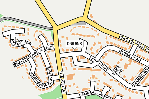 DN6 9NR map - OS OpenMap – Local (Ordnance Survey)