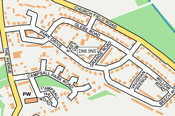 DN6 9NS map - OS OpenMap – Local (Ordnance Survey)