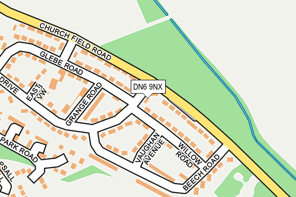 DN6 9NX map - OS OpenMap – Local (Ordnance Survey)