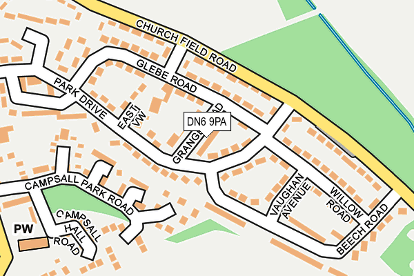 DN6 9PA map - OS OpenMap – Local (Ordnance Survey)
