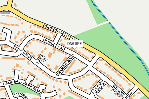 DN6 9PE map - OS OpenMap – Local (Ordnance Survey)