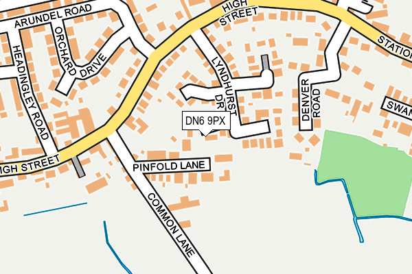 DN6 9PX map - OS OpenMap – Local (Ordnance Survey)