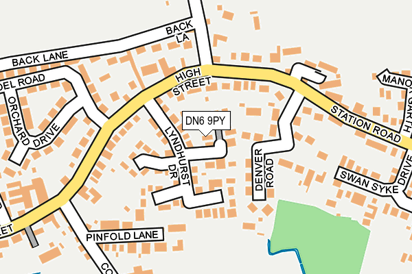 DN6 9PY map - OS OpenMap – Local (Ordnance Survey)