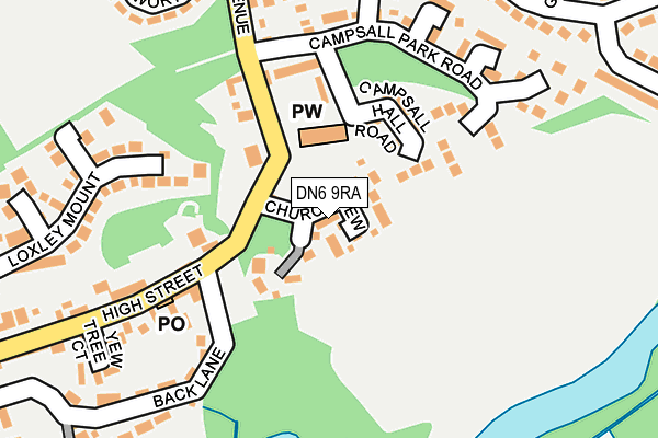DN6 9RA map - OS OpenMap – Local (Ordnance Survey)