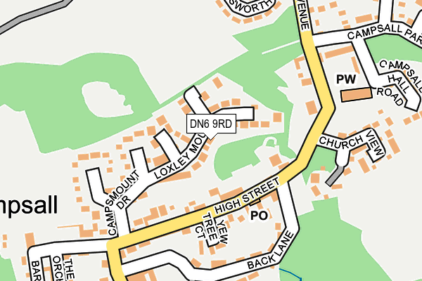 DN6 9RD map - OS OpenMap – Local (Ordnance Survey)