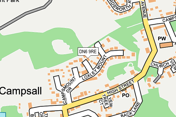 DN6 9RE map - OS OpenMap – Local (Ordnance Survey)