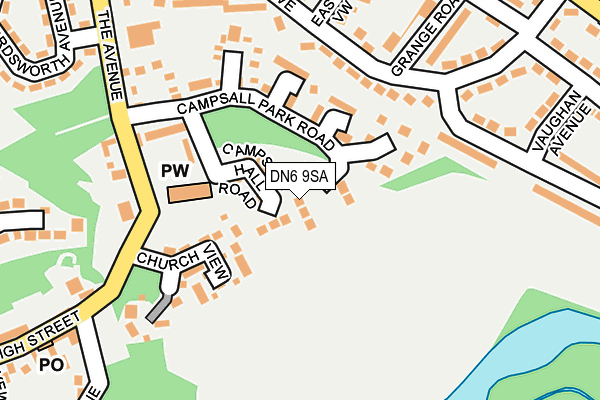 DN6 9SA map - OS OpenMap – Local (Ordnance Survey)