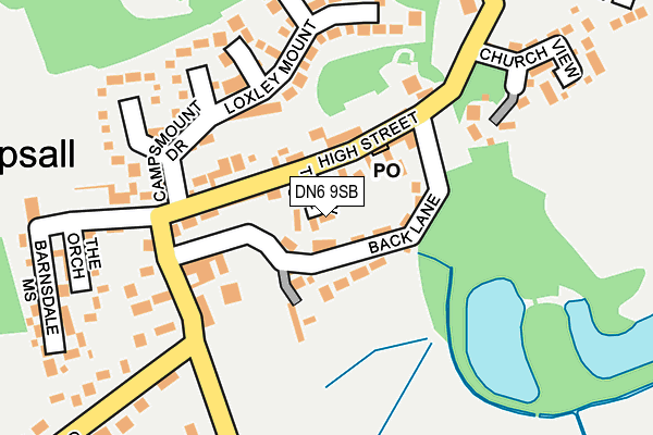 DN6 9SB map - OS OpenMap – Local (Ordnance Survey)