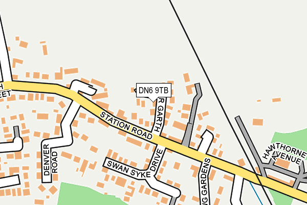 DN6 9TB map - OS OpenMap – Local (Ordnance Survey)