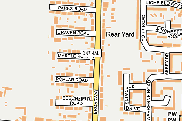 DN7 4AL map - OS OpenMap – Local (Ordnance Survey)