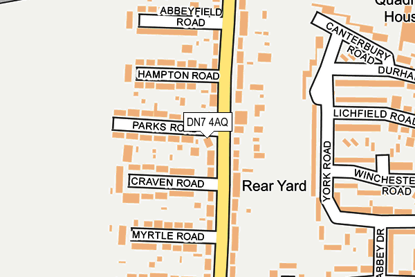 DN7 4AQ map - OS OpenMap – Local (Ordnance Survey)