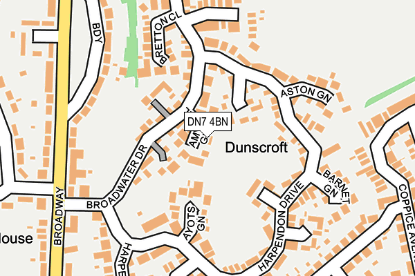 DN7 4BN map - OS OpenMap – Local (Ordnance Survey)