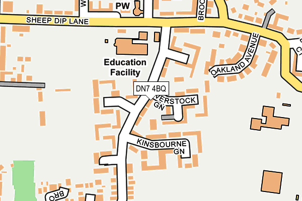 DN7 4BQ map - OS OpenMap – Local (Ordnance Survey)