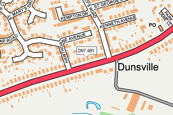 DN7 4BY map - OS OpenMap – Local (Ordnance Survey)