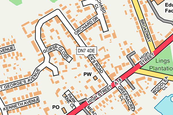 DN7 4DE map - OS OpenMap – Local (Ordnance Survey)