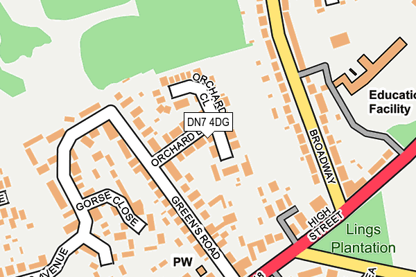 DN7 4DG map - OS OpenMap – Local (Ordnance Survey)