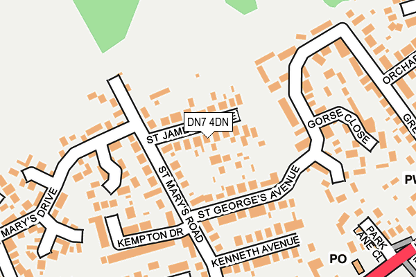 DN7 4DN map - OS OpenMap – Local (Ordnance Survey)