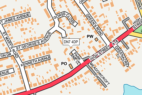 DN7 4DP map - OS OpenMap – Local (Ordnance Survey)