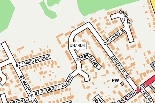 DN7 4DR map - OS OpenMap – Local (Ordnance Survey)