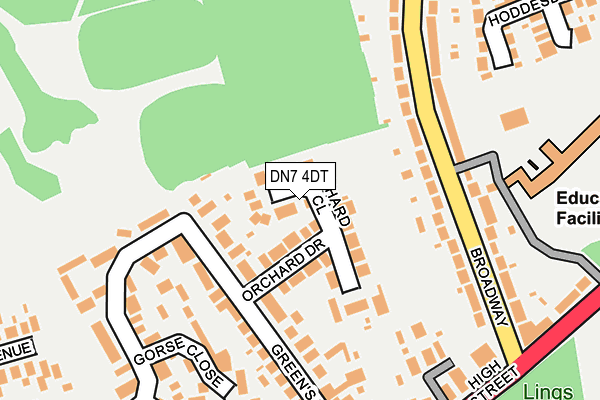 DN7 4DT map - OS OpenMap – Local (Ordnance Survey)