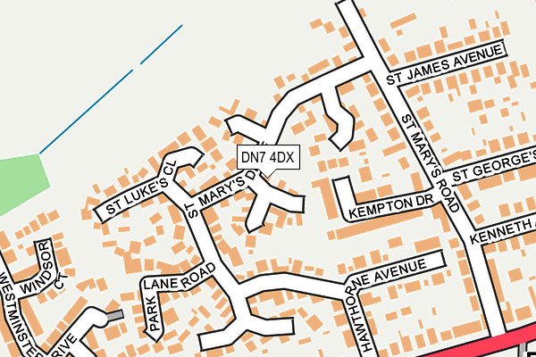 DN7 4DX map - OS OpenMap – Local (Ordnance Survey)