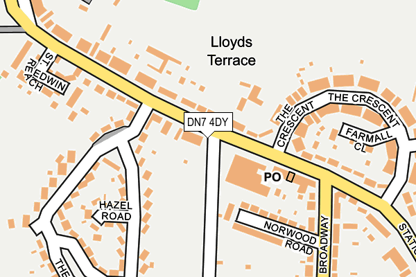 DN7 4DY map - OS OpenMap – Local (Ordnance Survey)