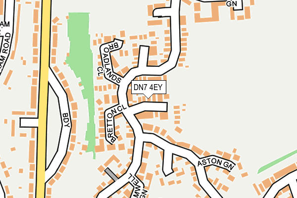 DN7 4EY map - OS OpenMap – Local (Ordnance Survey)