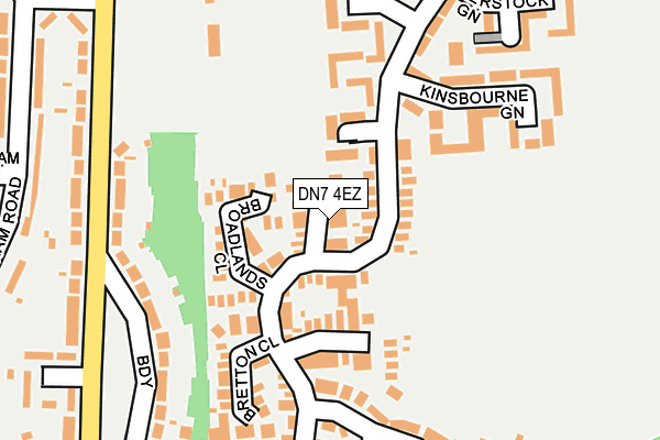 DN7 4EZ map - OS OpenMap – Local (Ordnance Survey)