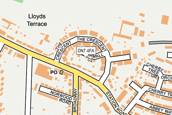 DN7 4FA map - OS OpenMap – Local (Ordnance Survey)