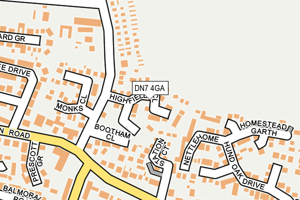 DN7 4GA map - OS OpenMap – Local (Ordnance Survey)