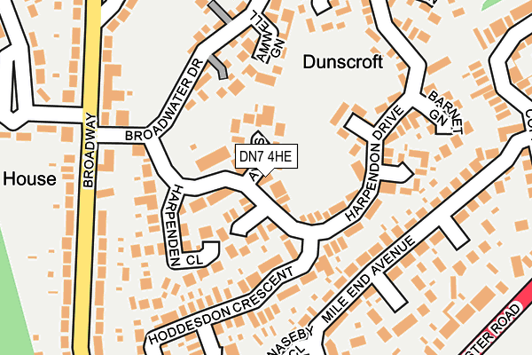 DN7 4HE map - OS OpenMap – Local (Ordnance Survey)