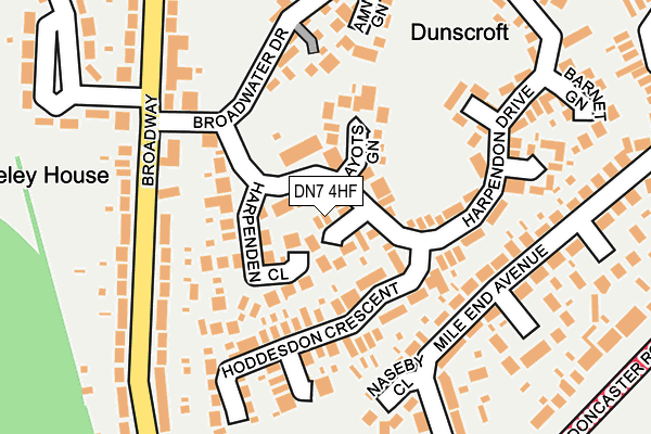 DN7 4HF map - OS OpenMap – Local (Ordnance Survey)