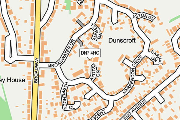 DN7 4HG map - OS OpenMap – Local (Ordnance Survey)